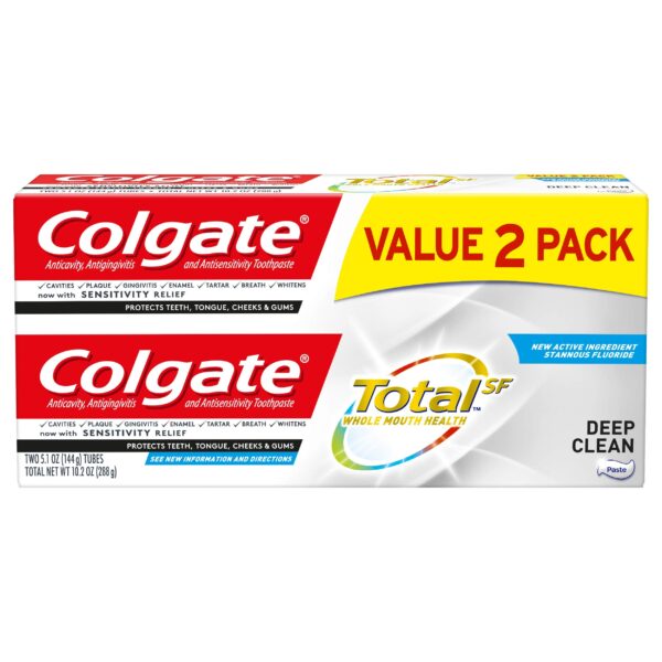 Colgate Total Toothpaste Deep Clean (5.1 oz, 2 Pack)/24pk