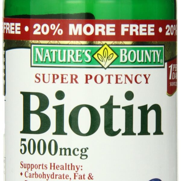 Nature's Bounty Biotin 5000 mcg Softgels (150 ct)/24pk