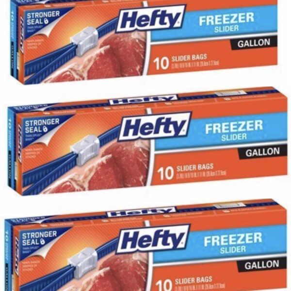 Hefty Slider Gallon Freezer Bags (10 Count, 3 Pack)/9pk
