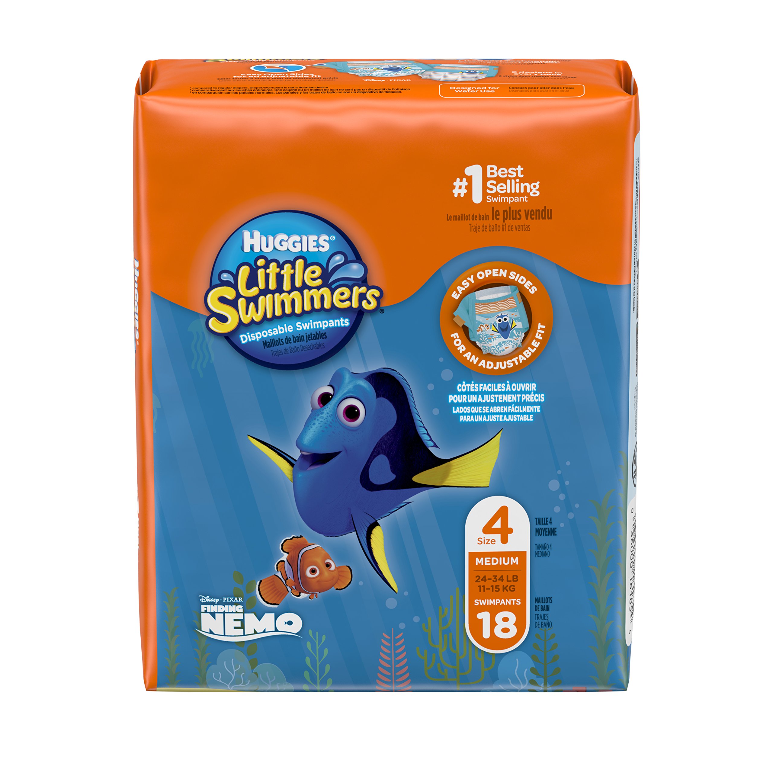 Version 1.0.0 Huggies Little Swimmers Medium (18 Count, Pack of 4)/4pk - Image 1