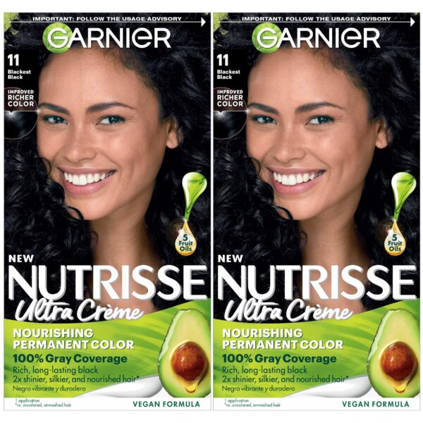 Garnier Nutrisse Hair Color Blackest Black (2 ct)/12pk
